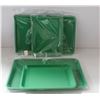 Image 1 : NEW 6PK  8" PLASTIC ROLLING TRAYS- GREEN