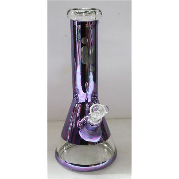 14" BLUE METALLIC INFINITY BONG WITH ICE CATCHER