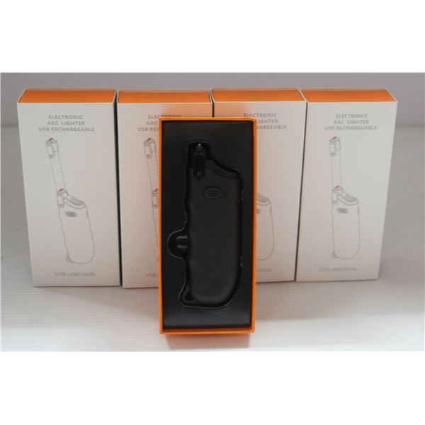 5PK OF ELECTRONIC ARC LIGHTERS/ USB RECHARGEABLE;