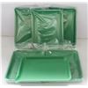 Image 1 : NEW 6PK  8" PLASTIC ROLLING TRAYS- GREEN