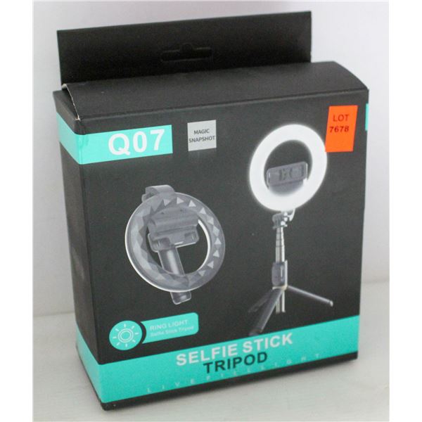 NEW Q07 SELFIE STICK TRIPOD LIVE FILL RING LIGHT