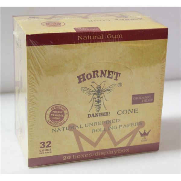 CASE OF HORNET 1 1/4 SIZE PRE ROLLED CONES