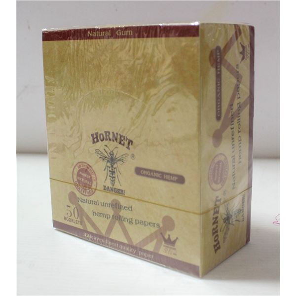 50 BOOKLETS OF HORNET KING SIZE SLIM ROLLING PAPER