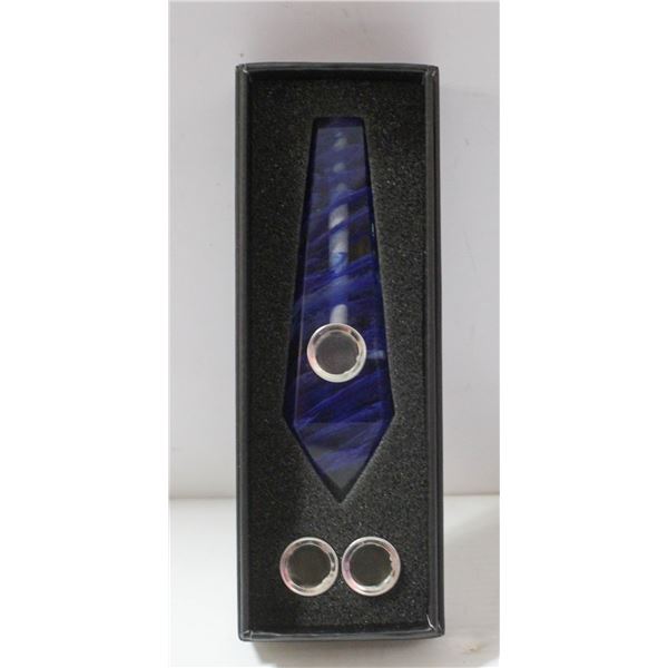 SWEET ROCK STONE PIPE W/ SCREENS; BLUE MARBLE