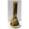 Image 1 : NEW 12" METALLIC GOLD GLASS BEAKER BONG