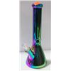 Image 1 : NEW 14" METALLIC RAINBOW GLASS BEAKER BONG