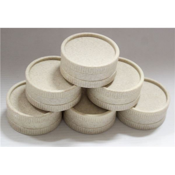 NEW 6PK BIO PLASTIC TWIST HERB GRINDERS; CREAM