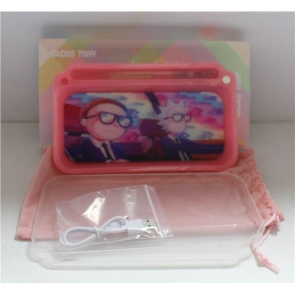 NEW PINK GLOW TRAY; LED PLASTIC ROLLING TRAY- 7