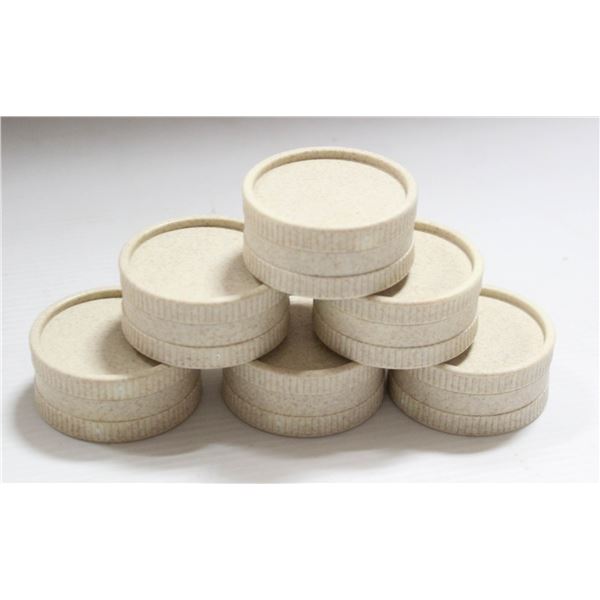 NEW 6PK BIO PLASTIC TWIST HERB GRINDERS; CREAM