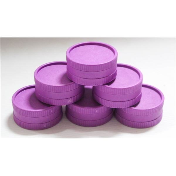 NEW 6PK BIO PLASTIC TWIST HERB GRINDERS; PURPLE
