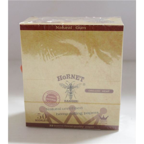 50 BOOKLETS OF HORNET KING SIZE SLIM ROLLING PAPER