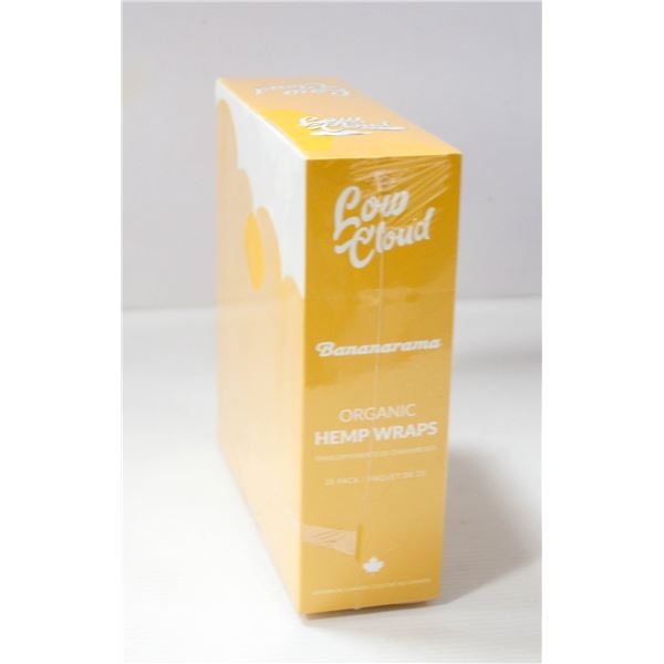 LOW CLOUD 25PK ORGANIC HEMP WRAPS; BANANARAMA