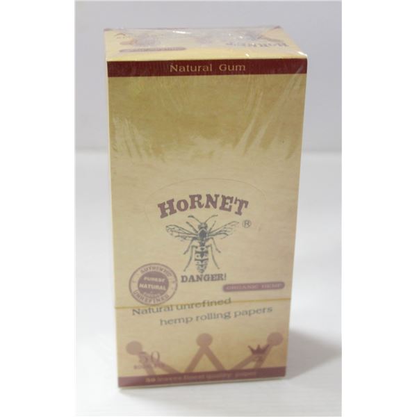 HORNET 50 BOOKLETS 1 1/4 SIZE NATURAL UNREFINED