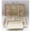 Image 1 : NEW 6PK  8" PLASTIC ROLLING TRAYS-CREAM