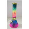 Image 1 : NEW 11" RAINBOW HONEYCOMB GLASS BEAKER BONG