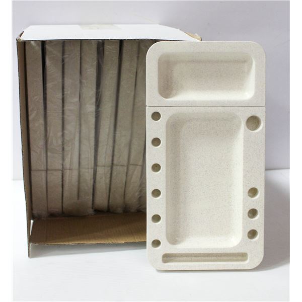 NEW 10PK OF SMOKERS ACCESSORY TRAYS; CREAM