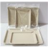 Image 1 : NEW 6PK  8" PLASTIC ROLLING TRAYS-CREAM