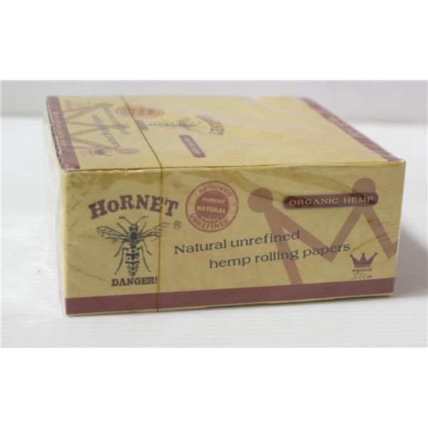 HORNET 50PK KINGSIZE NATURAL UNREFINED HEMP PAPERS