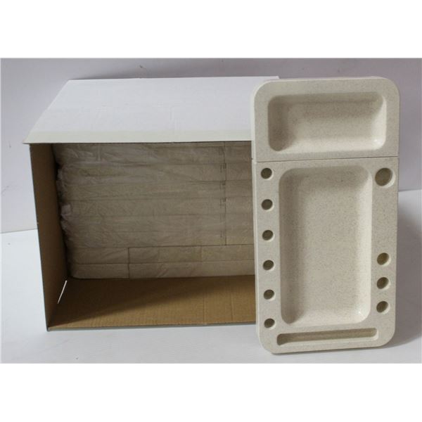 NEW 10PK OF SMOKERS ACCESSORY TRAYS; CREAM