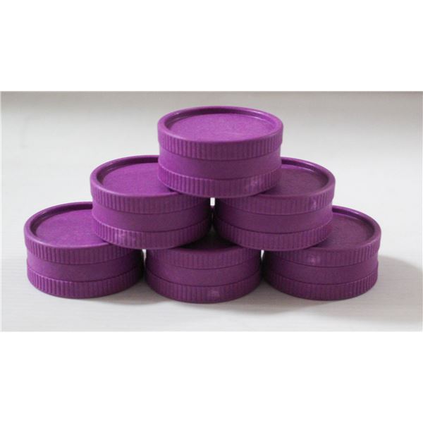 NEW 6PK BIO PLASTIC TWIST HERB GRINDERS; PURPLE