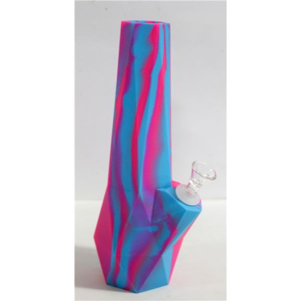 NEW 10" SILICONE PURPLE BLUE BONG