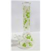Image 1 : NEW 12" GREEN BEAKER BONG WITH HONEYCOMB DESIGN