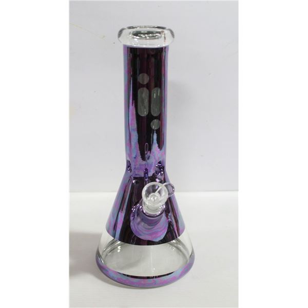 14" BLUE METALLIC INFINITY BONG WITH ICE CATCHER