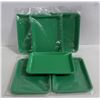 Image 1 : NEW 6PK  8" PLASTIC ROLLING TRAYS- GREEN