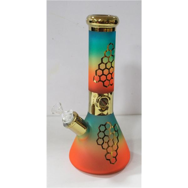 NEW 12" MULTI-COLOURED HONEYCOMB BEAKER BONG