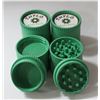 Image 1 : 4PK OF GREEN SHYLO BIOPLASTIC HERB GRINDERS