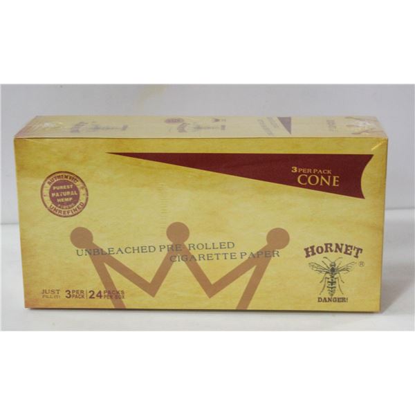 HORNET 24PK UNBLEACHED PRE ROLLED CIGARETTE PAPER