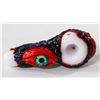 Image 1 : NEW 5" MONSTER THEMED GLASS PIPE; BLACK/ RED W/