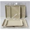 Image 1 : NEW 6PK  8" PLASTIC ROLLING TRAYS- CREAM