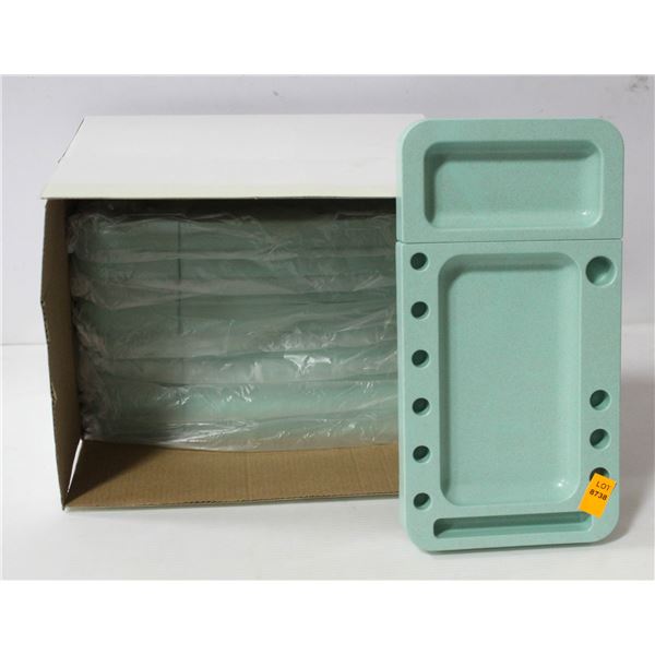 NEW 10PK OF SMOKERS ACCESSORY TRAYS; GREEN
