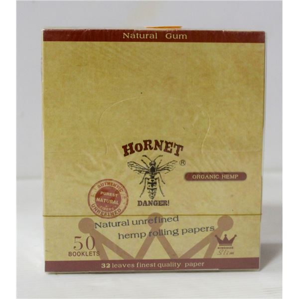 50 BOOKLETS OF HORNET KING SIZE SLIM ROLLING PAPER