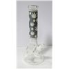 Image 1 : NEW 14" CLEAR GREY ETCHED BEAKER BONG