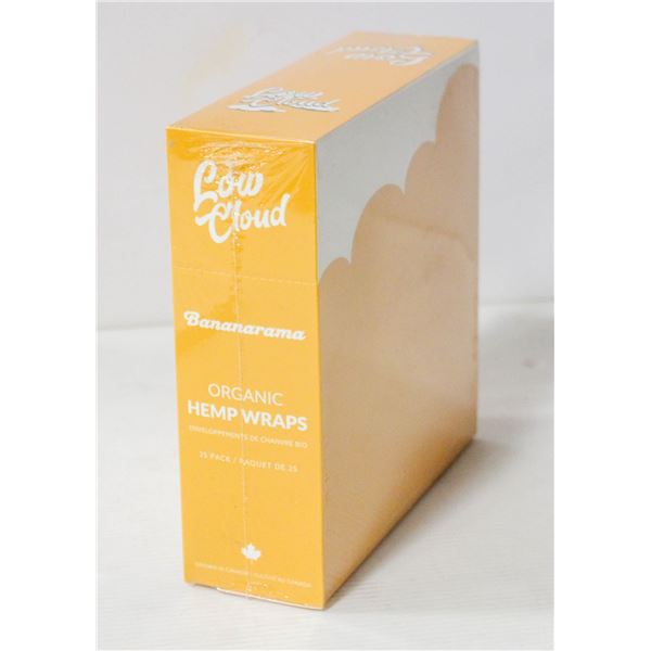 NEW 25PK LOW CLOUD ORGANIC HEMP WRAPS; BANANARAMA