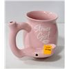 Image 1 : STONER GIRL PINK MUG W/ BUILT IN SMOKING BOWL