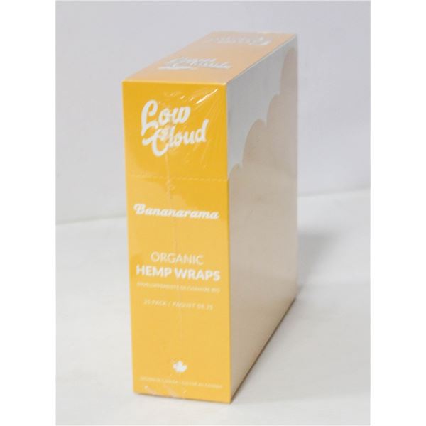 LOW CLOUD 25PK ORGANIC HEMP WRAPS; BANANARAMA
