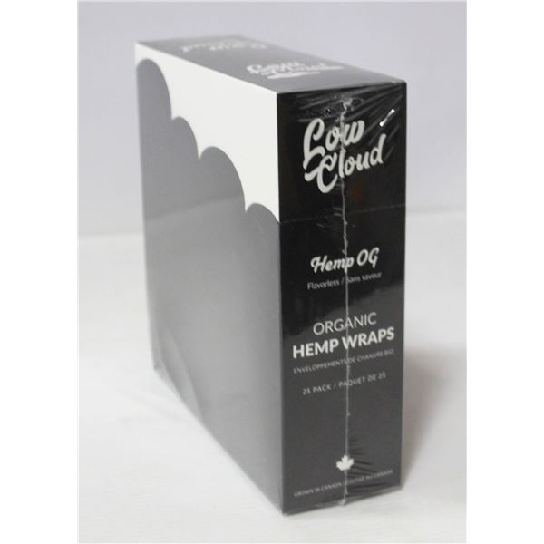 LOW CLOUD 25PK ORGANIC HEMP WRAPS; HEMP OG