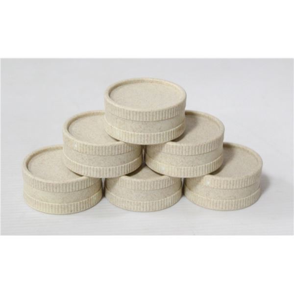 NEW 6PK BIO PLASTIC TWIST HERB GRINDERS; CREAM