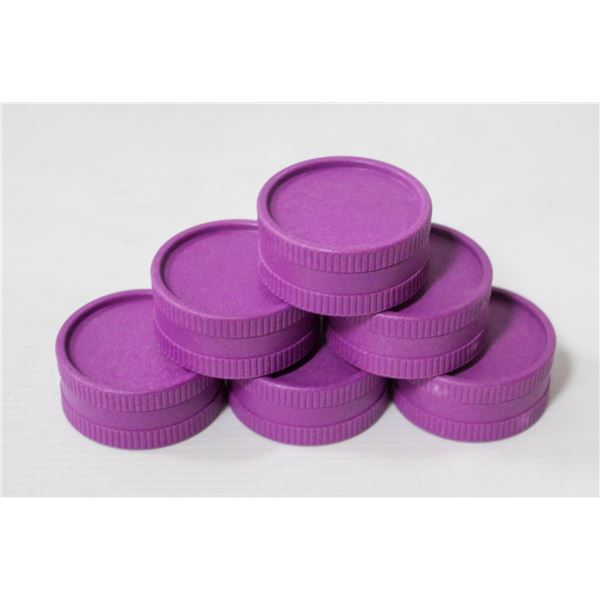 NEW 6PK BIO PLASTIC TWIST HERB GRINDERS; PURPLE