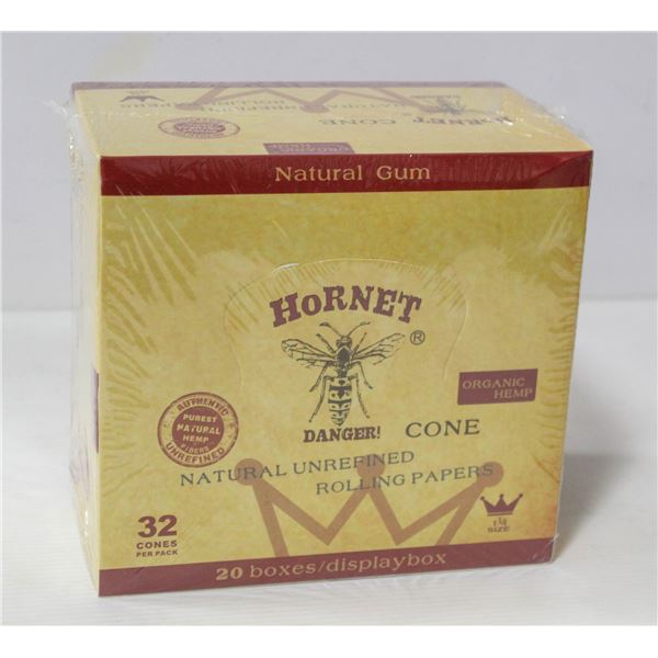 CASE OF HORNET 1 1/4 SIZE PRE ROLLED CONES