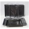Image 1 : NEW 6PK  8" PLASTIC ROLLING TRAYS- BLACK