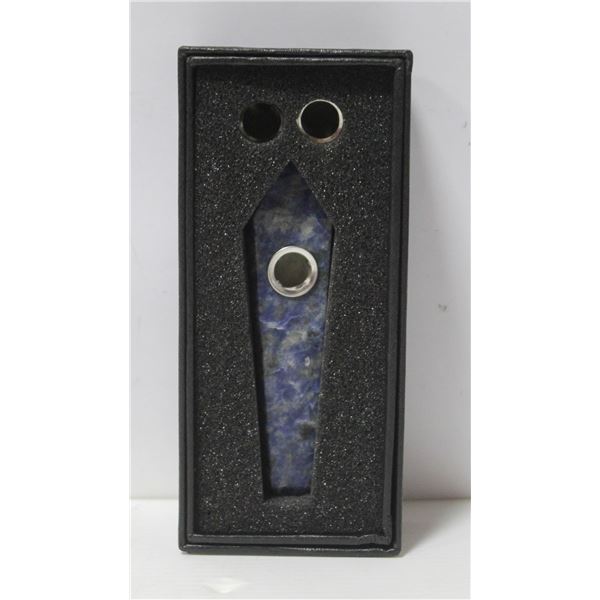 NEW STONE PIPE W/ SCREENS; BLUE DOT STONE