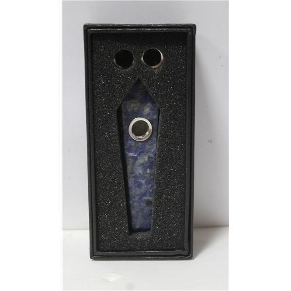 NEW STONE PIPE W/ SCREENS; BLUE DOT STONE