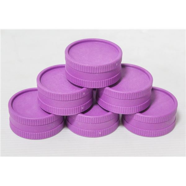 NEW 6PK BIO PLASTIC TWIST HERB GRINDERS; PURPLE