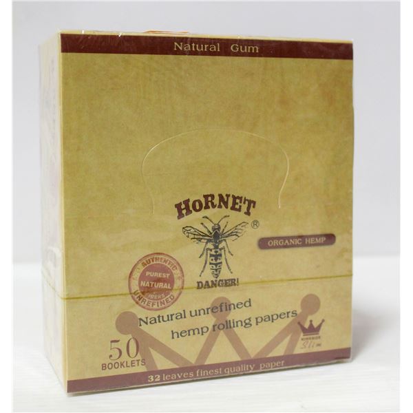 50 BOOKLETS OF HORNET KING SIZE SLIM ROLLING PAPER