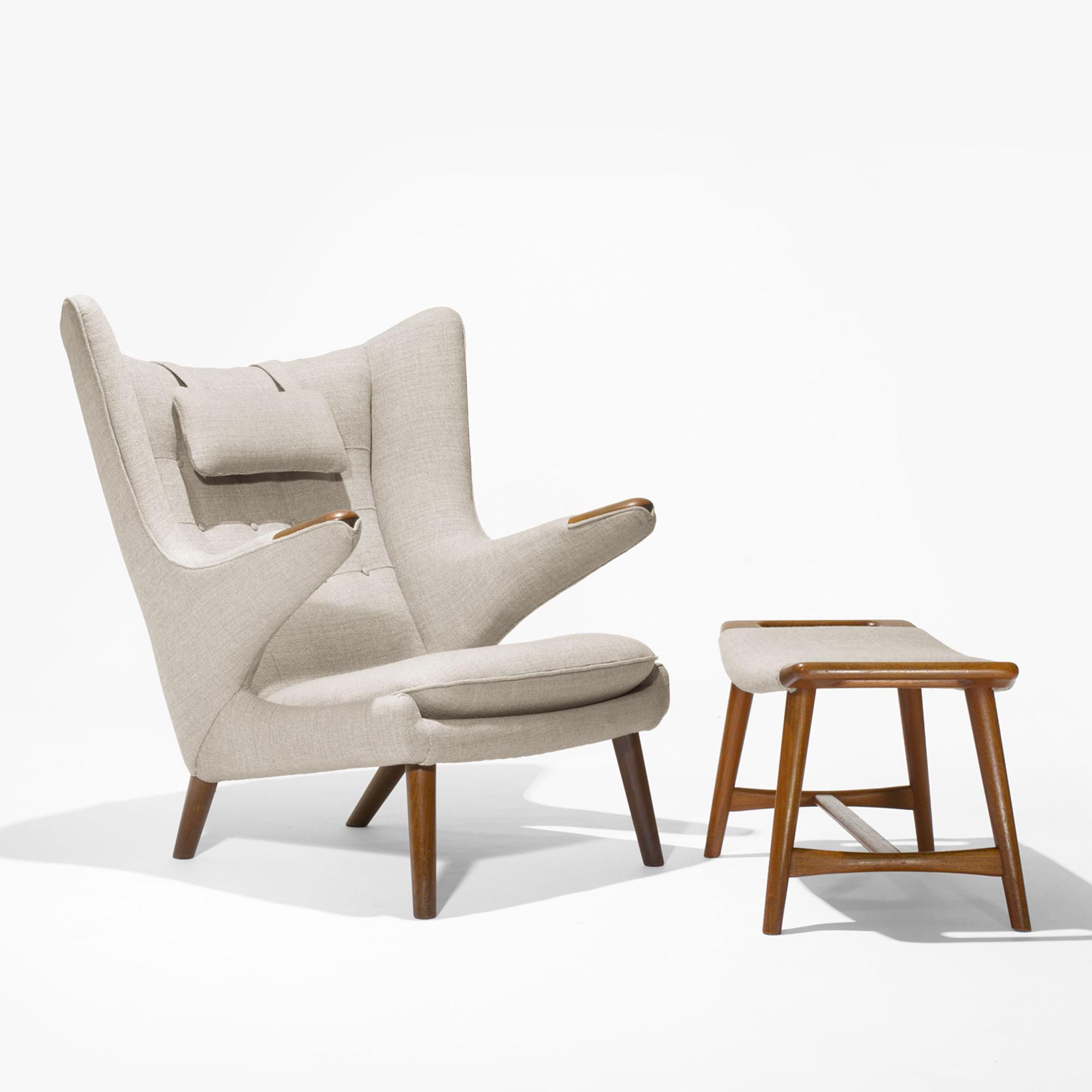 hans wegner papa bear chair and ottoman