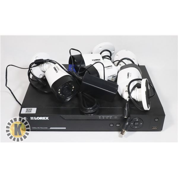 LOREX 1080P 4 CAMERA SECURITY SYSTEM WITH